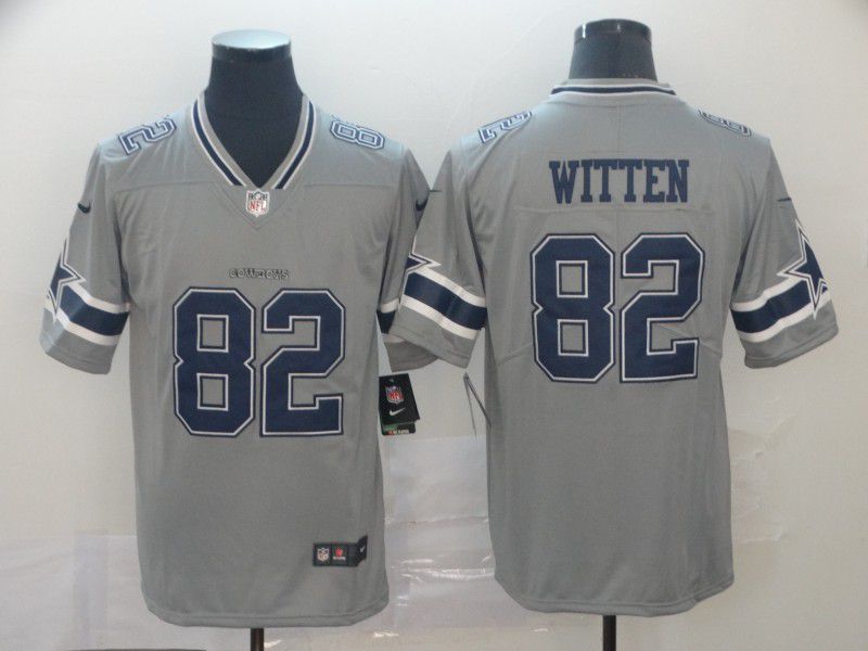 Men Dallas cowboys 82 Witten Grey Nike Vapor Untouchable Limited Player NFL Jerseys